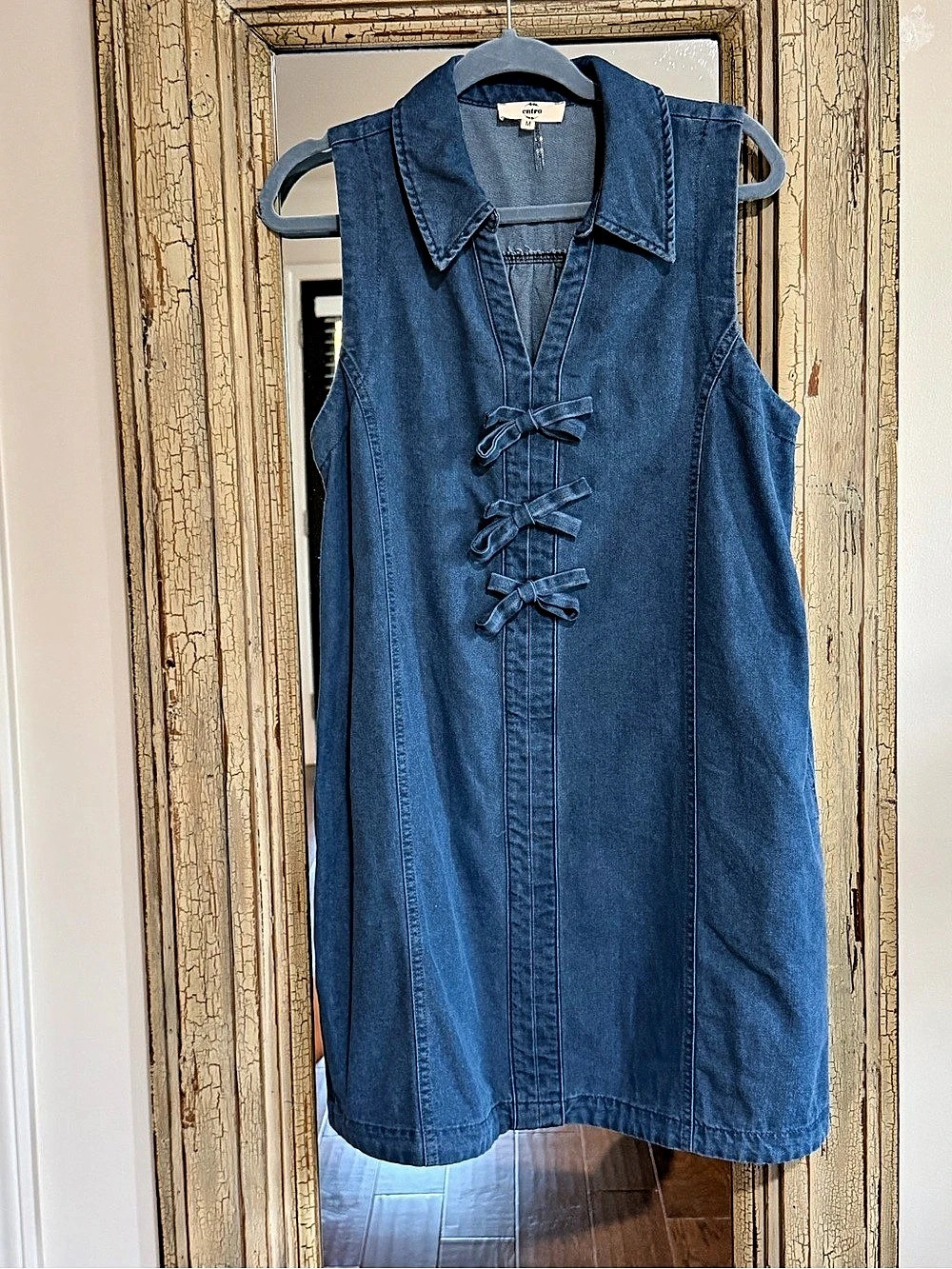 NWOT entro Denim Mini Dress Size Medium Blue